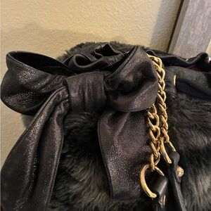 Juicy Couture Luxe Black and Gold Shoulder Bag